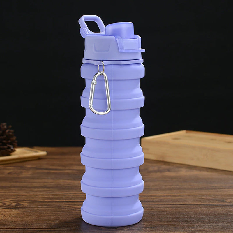 Silicone Water Bottle:  Collapsible Design